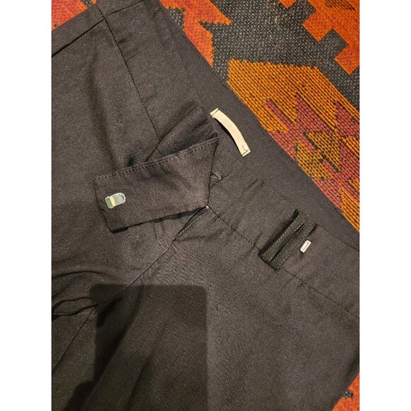 Forever 21 Women's Black Flared, Stretch Dress Pants Size L Made In USA - Picture 2 of 14